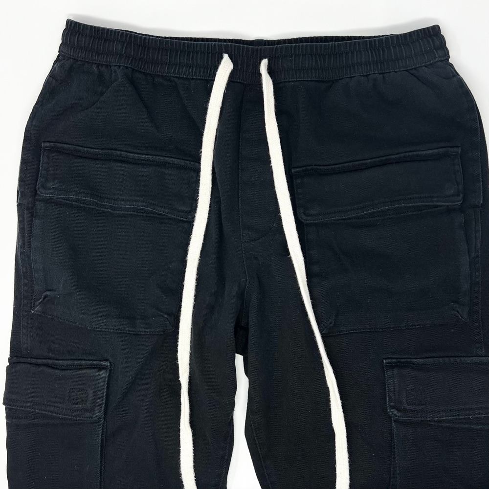 Standard Cloth Urban Outfitters Mens XL Black Drawstring‎ Cargo Pants Tapered